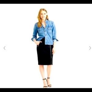 J. Crew Asymmetrical Black Wool Skirt Size 6